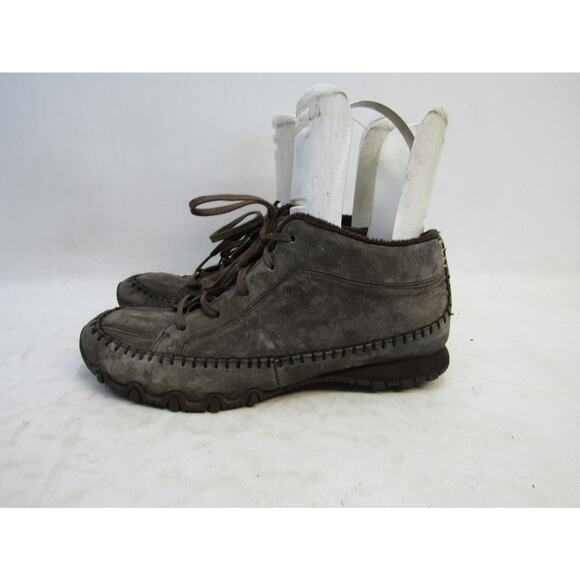 Skechers Womens Size 8.5 Brown Suede Lace Up Ankle Shoes - Picture 1 of 11